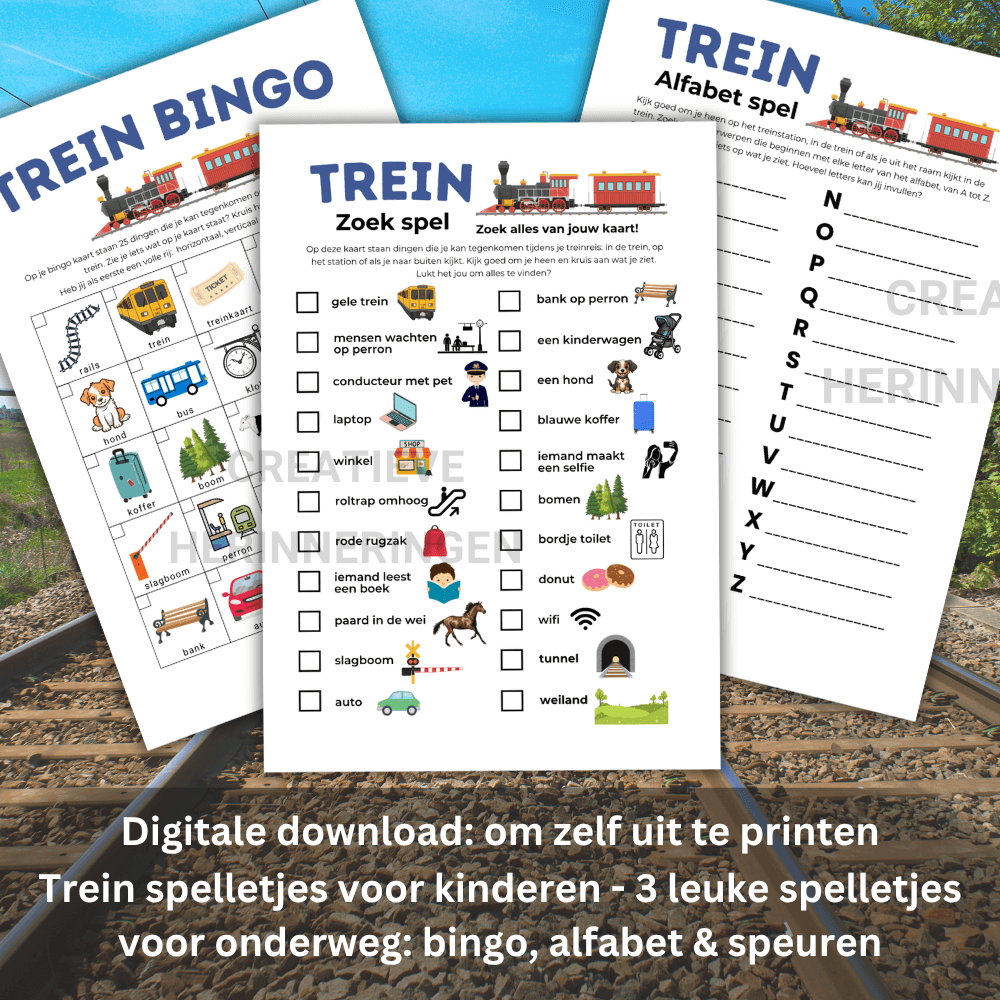 Leuke reis spelletjes bundel met drie spelletjes voor in de trein