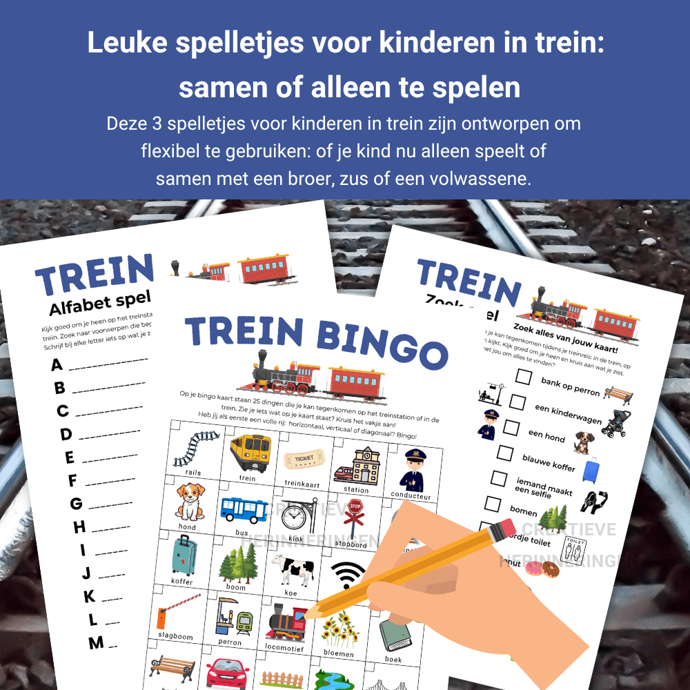 3 leuke spelletjes voor kinderen in trein