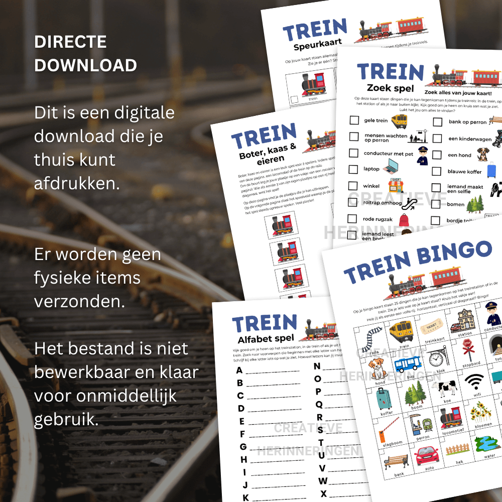 Activiteiten voor kinderen in trein - 5 afwisselende trein spelletjes