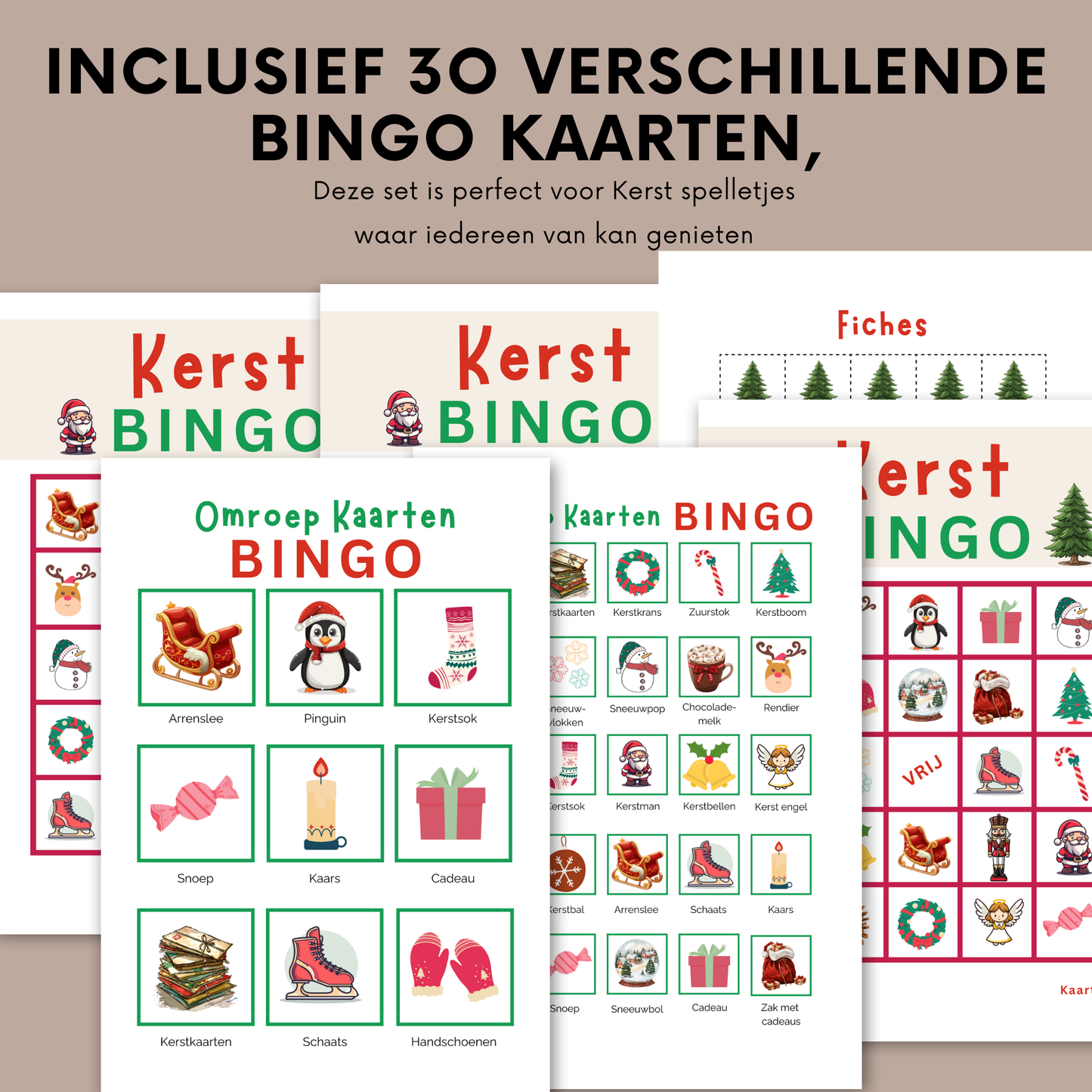 Kerstmis bingo: printbare kaarten of speel online met vrienden of familie