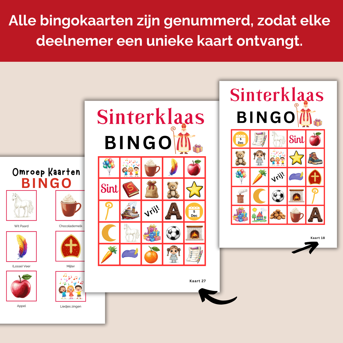Sinterklaas spelletjes: Sinterklaas Bingo (digitale download)