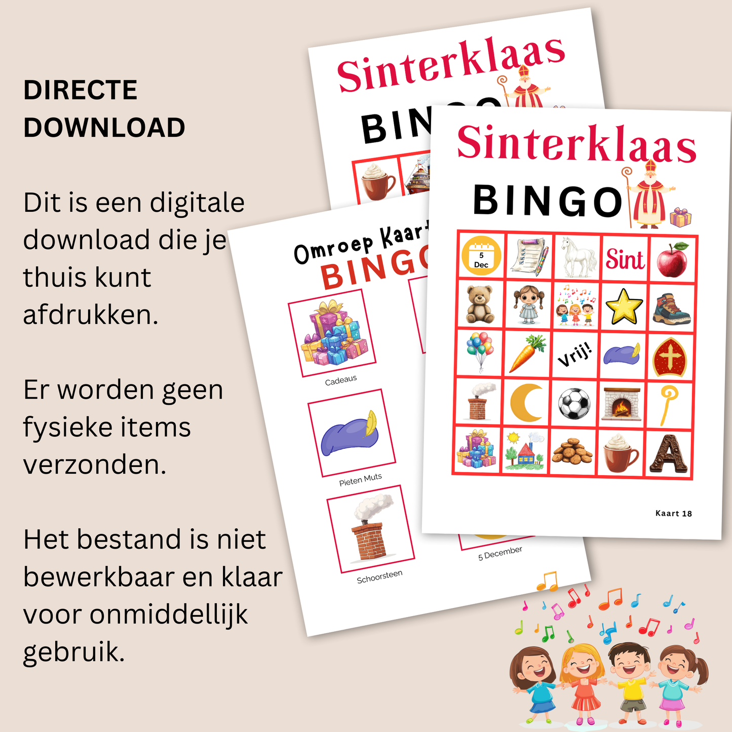 Sinterklaas spelletjes: Sinterklaas Bingo (digitale download)