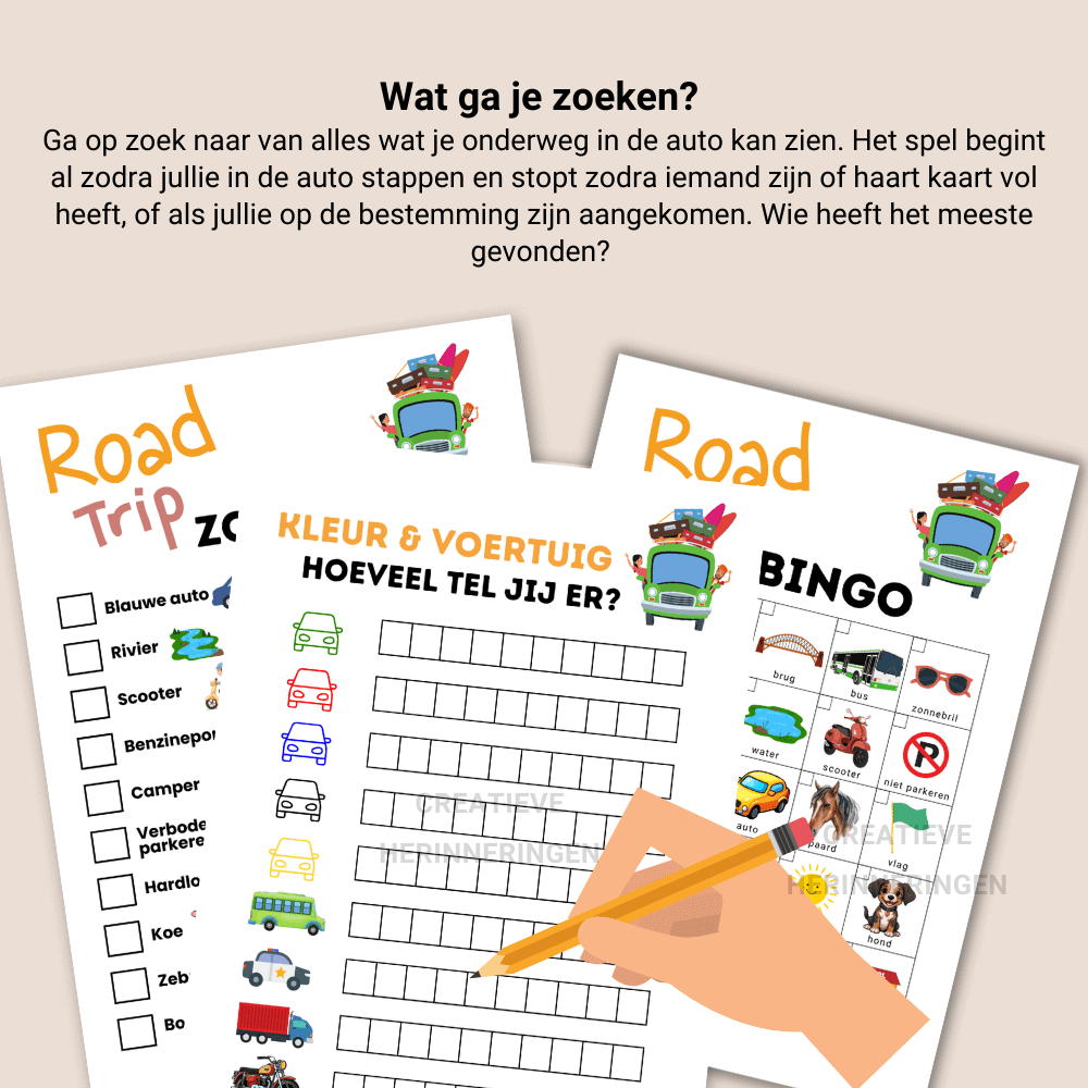 Road trip activiteiten voor kinderen vol speur- en zoekplezier