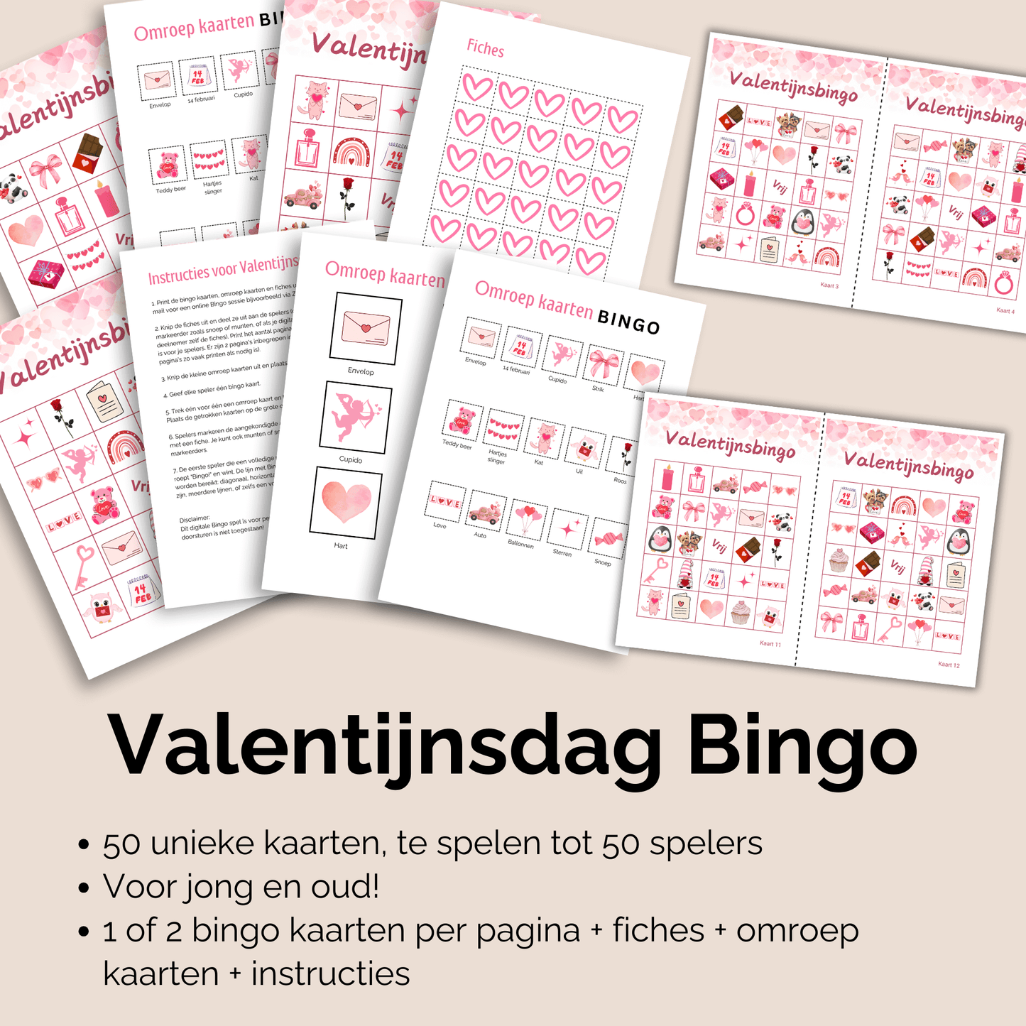 Speel een liefdevolle bingo als Valentijn leuke activiteit voor ouderen, met printbare PDF