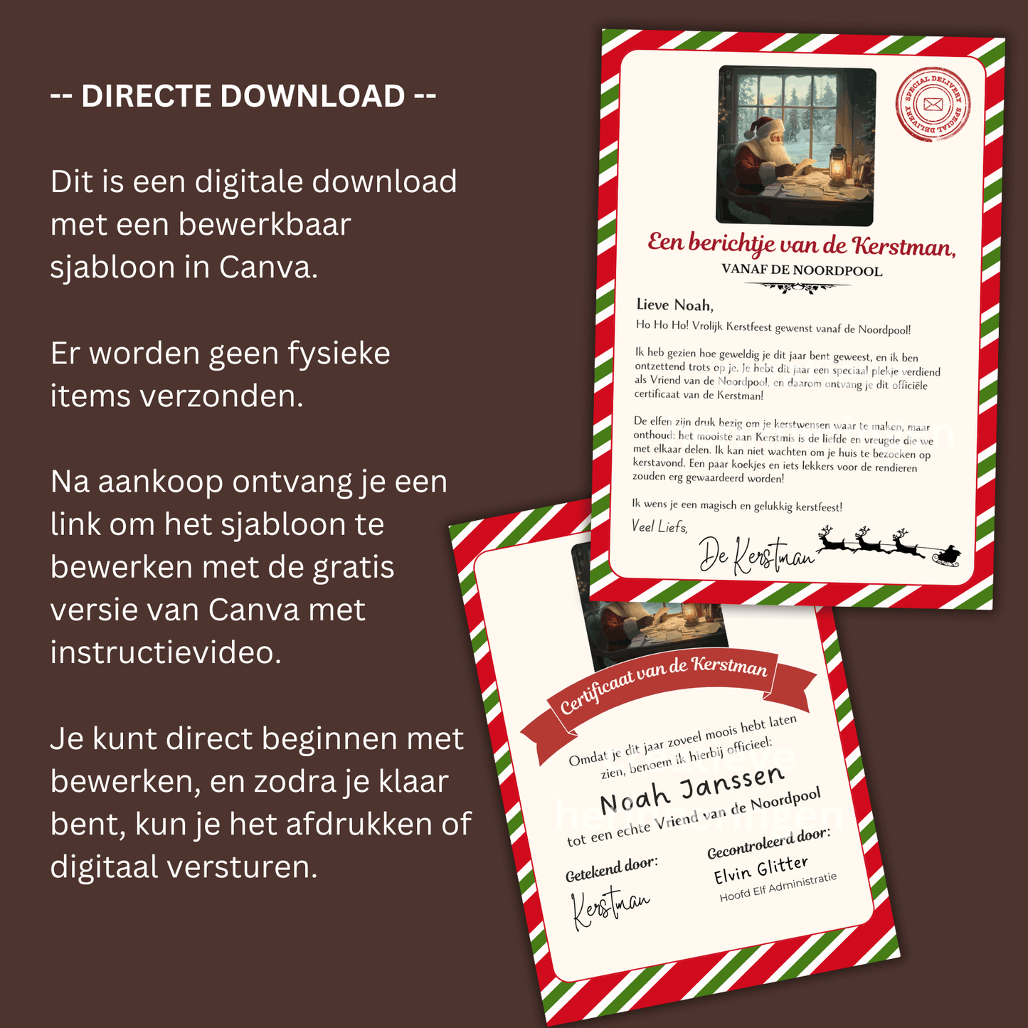 Kerstman brief gepersonaliseerd voor kinderen