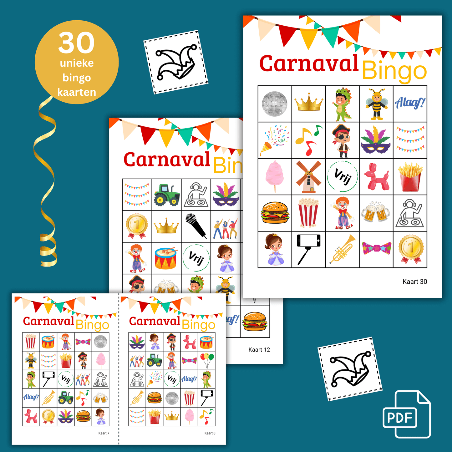 Online Carnaval Bingo – speel digitaal en/of uitgeprint met vrienden en familie