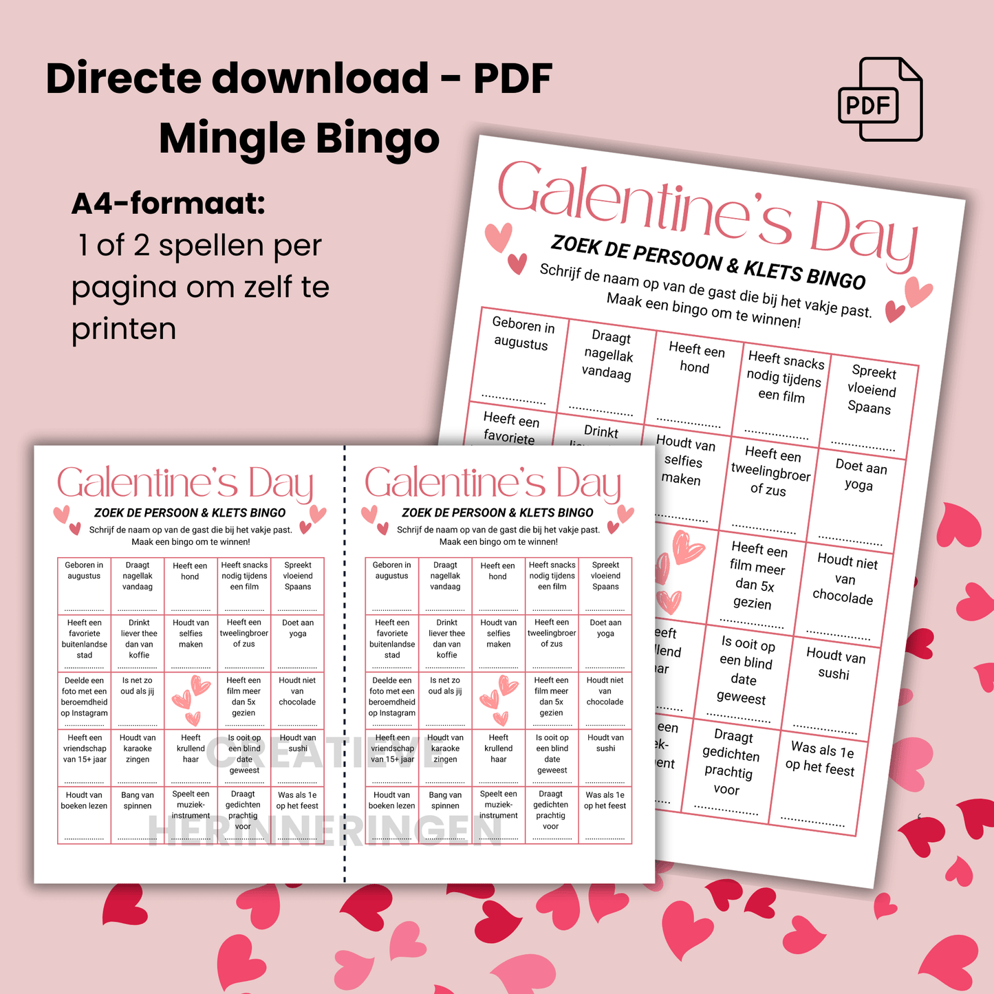 Leuke activiteit voor vriendinnen: Galentine’s Bingo Mingle