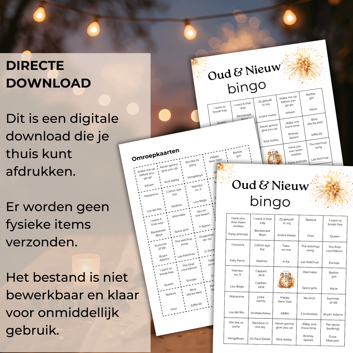 Samen zingen met oud en nieuw bingo, vrolijke muziek voor elke groep