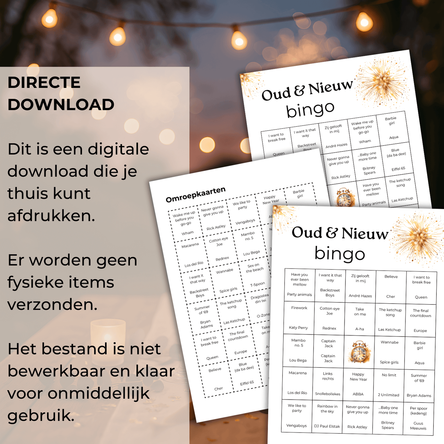 Samen zingen met oud en nieuw bingo, vrolijke muziek voor elke groep