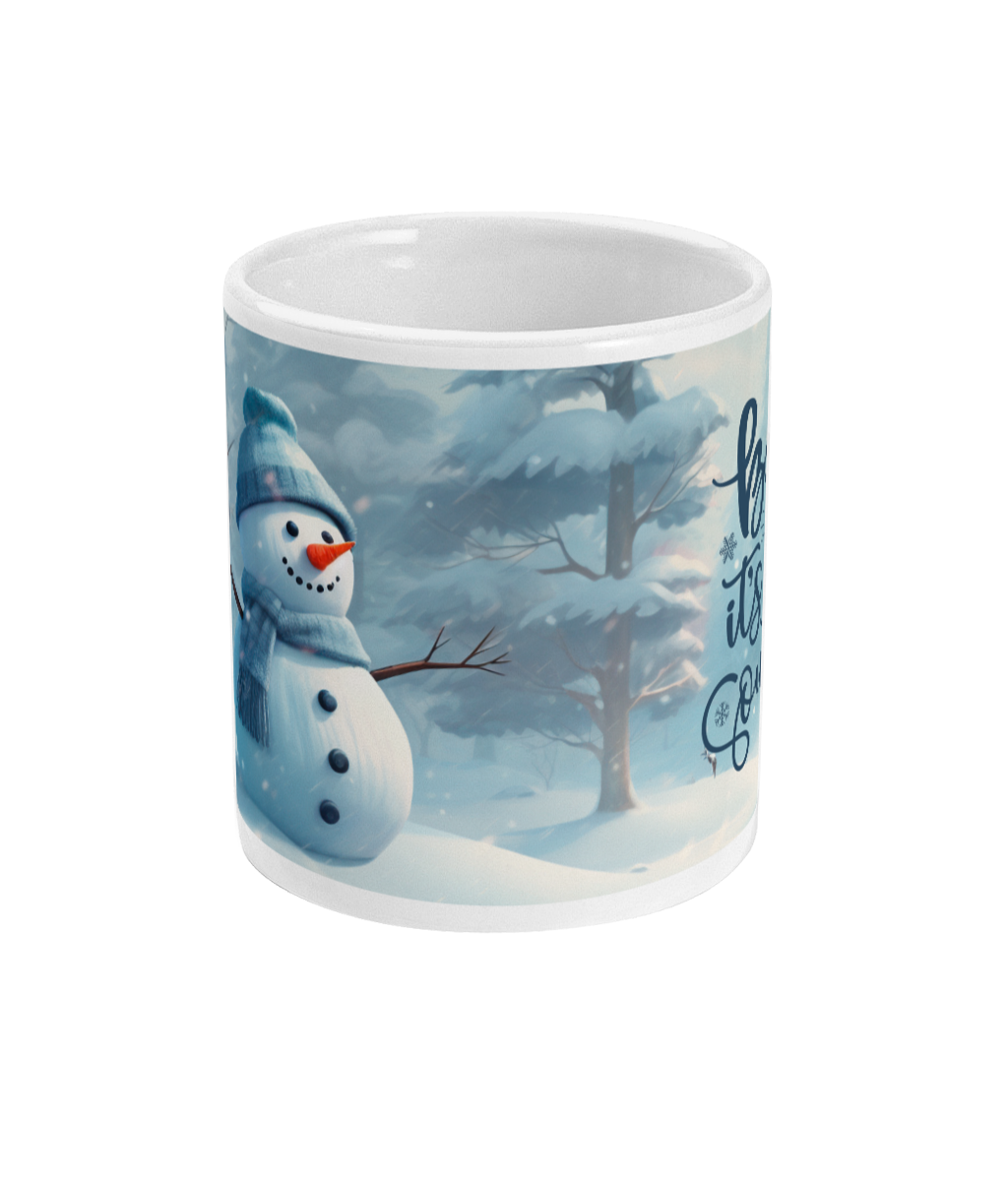 Kerst mok kerst sneeuwpop baby it's cold outside