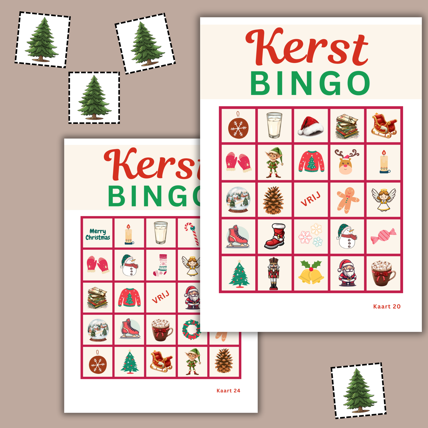 Kerstbingo, om online bingo te spelen of kerstbingo kaarten printen (PDF)