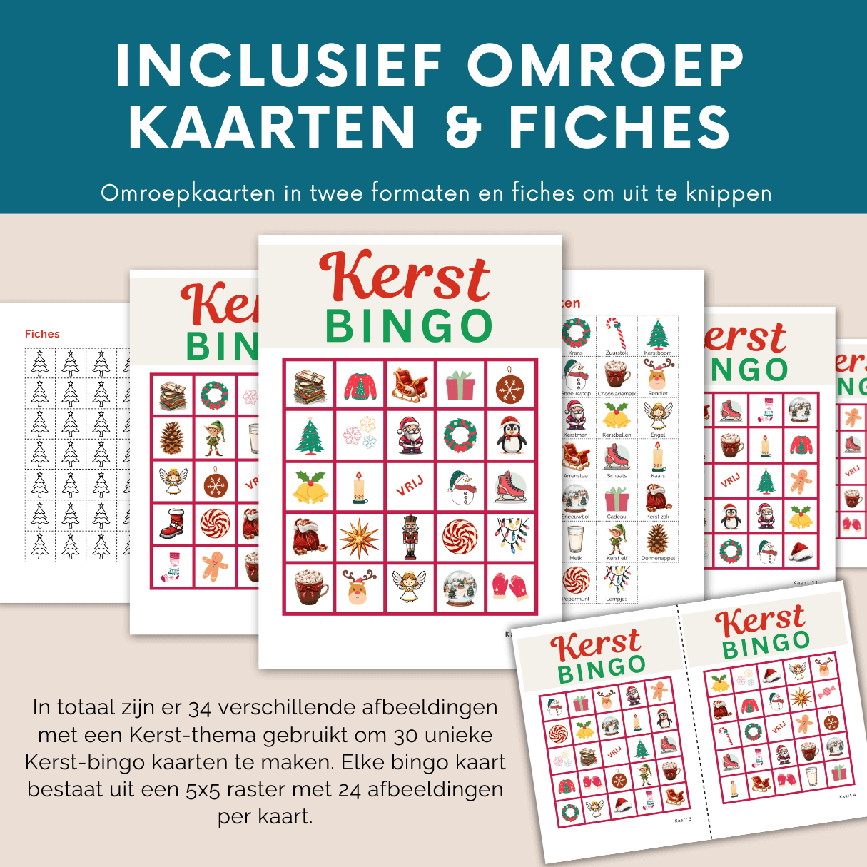 kerst spelletje om te spelen met de familie, speel kerstbingo