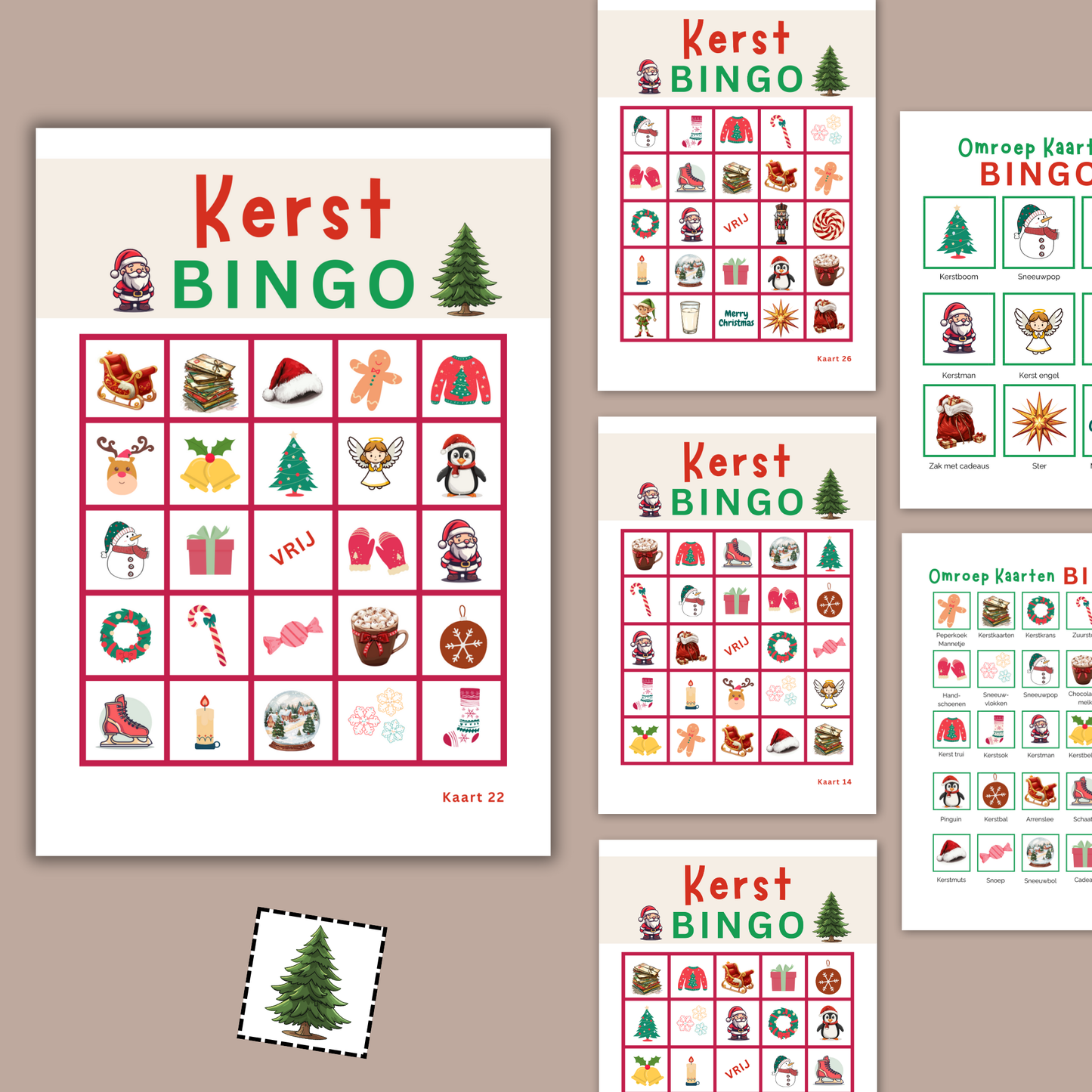Kerstmis bingo: printbare kaarten of speel online met vrienden of familie