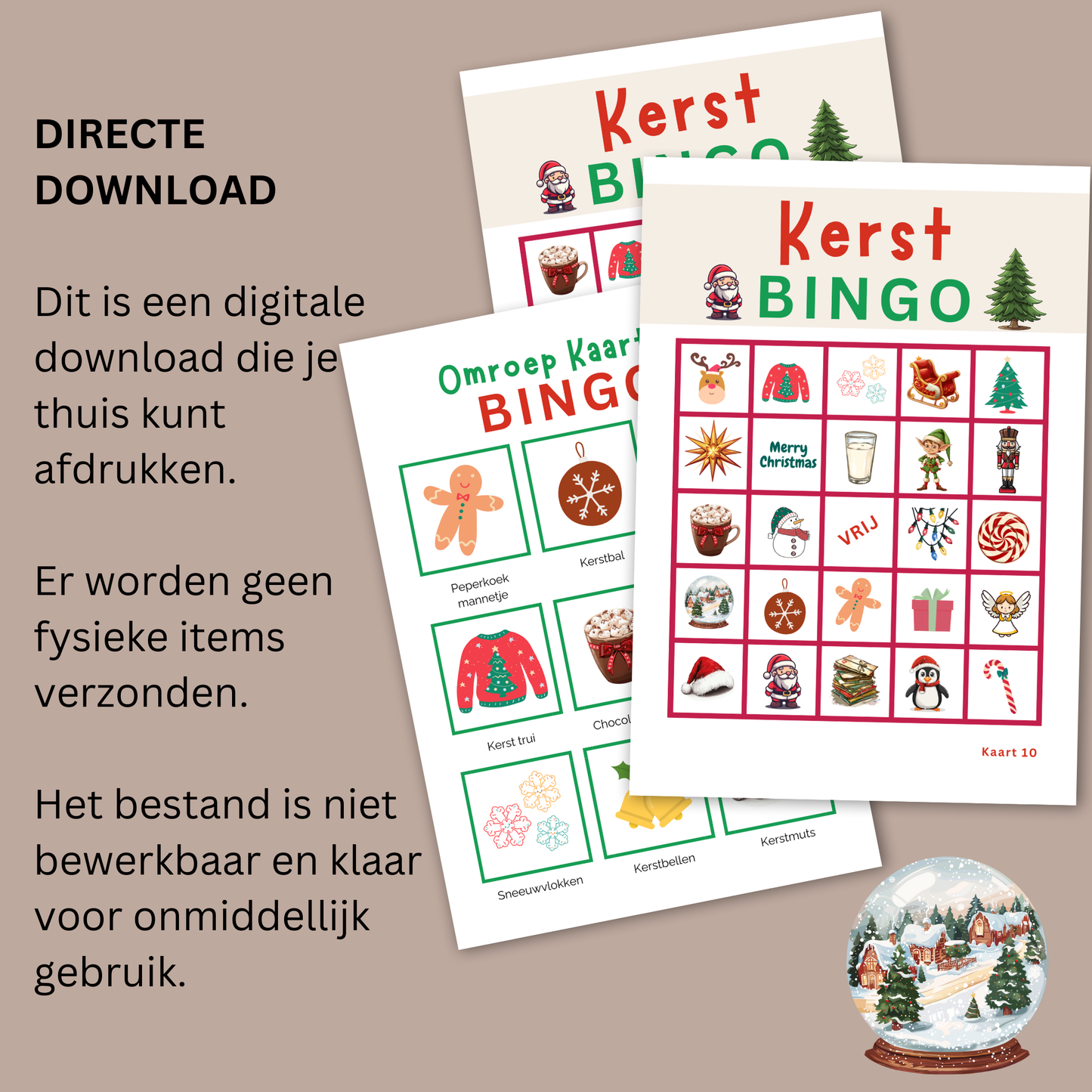 Kerstmis bingo: printbare kaarten of speel online met vrienden of familie