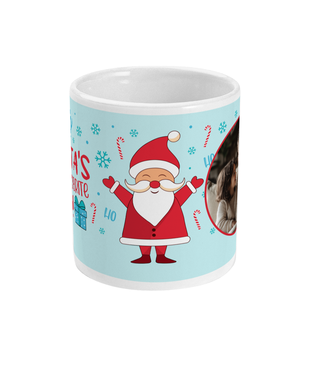 Kerst mok kerstman met jouw foto op mok