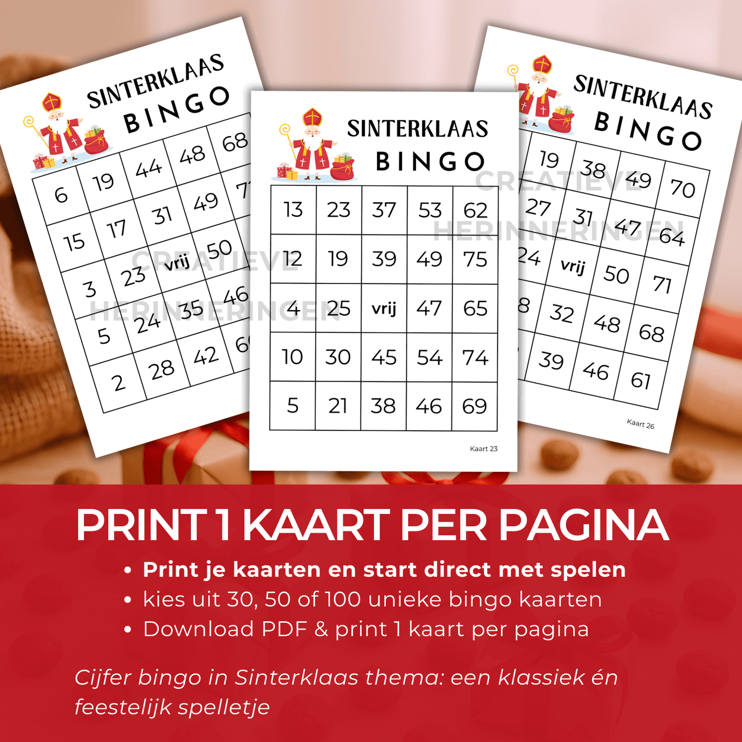 Bingo spelen als klassiek spelletje: speel Sinterklaasbingo met cijfers