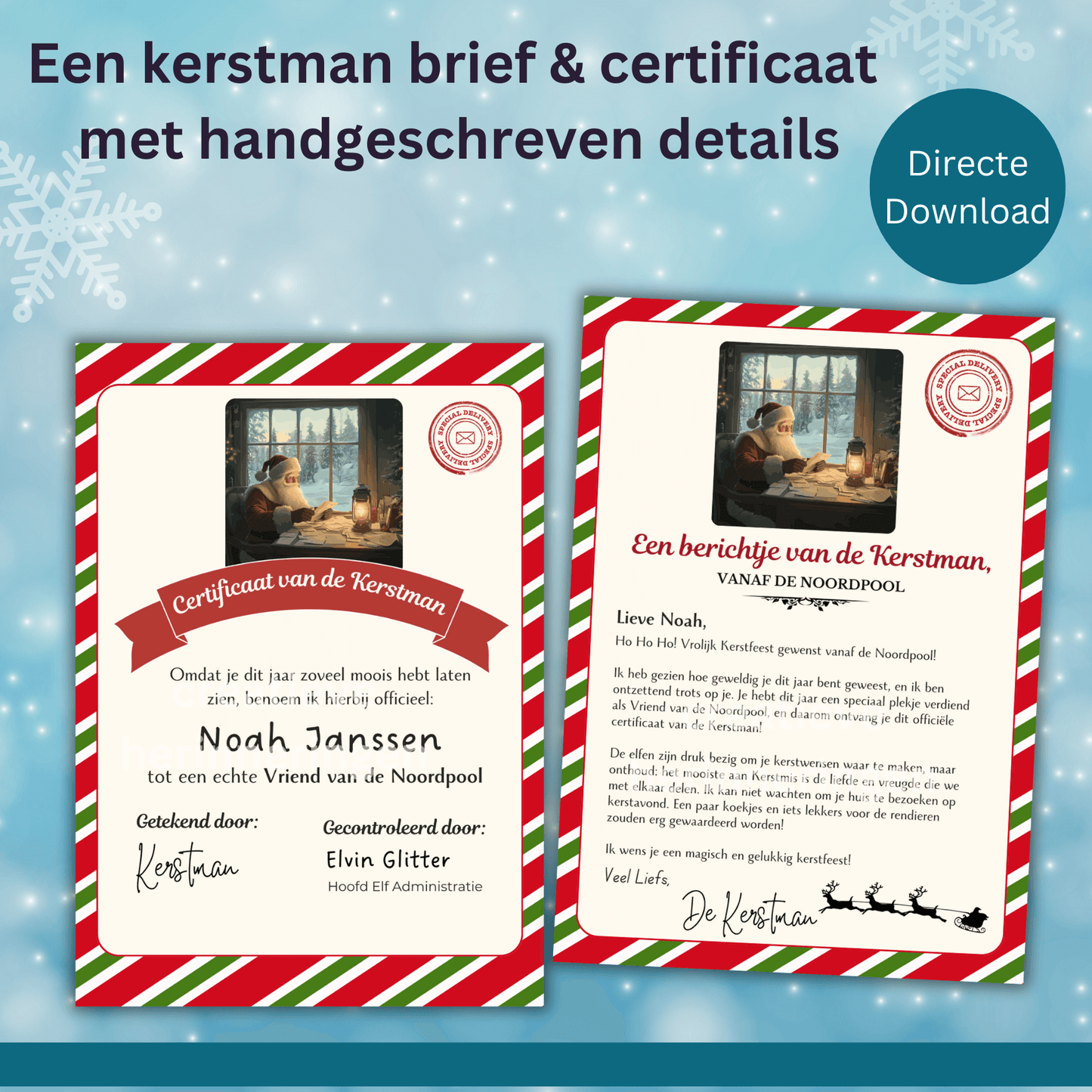 Kerstman brief gepersonaliseerd voor kinderen