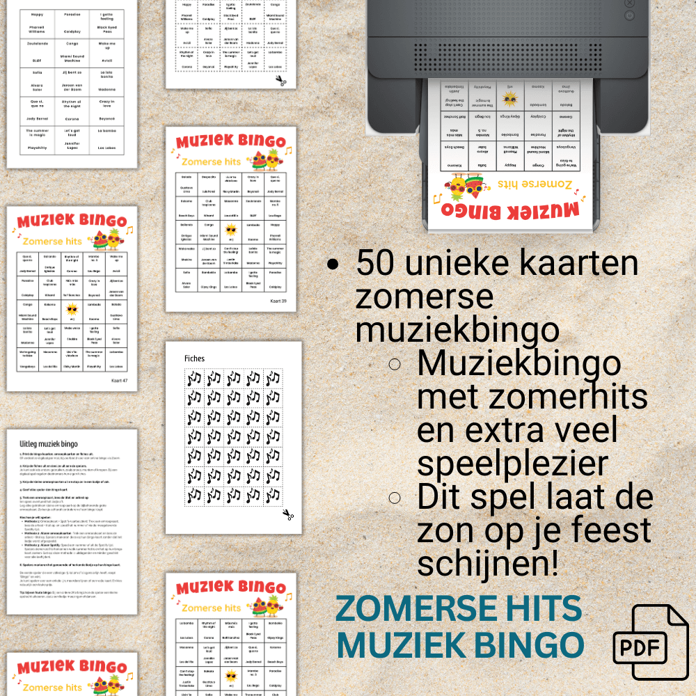 Zomerse activiteit voor groepen met muziekbingo tot 50 personen