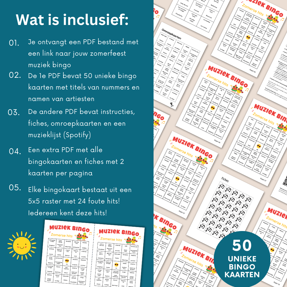 Digitale muziekbingo voor een vrolijk en muzikaal zomerfeest
