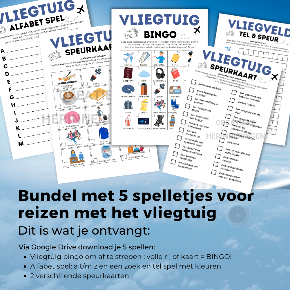 Voor kinderen vliegtuig spellen voor onderweg of op vakantie om te printen