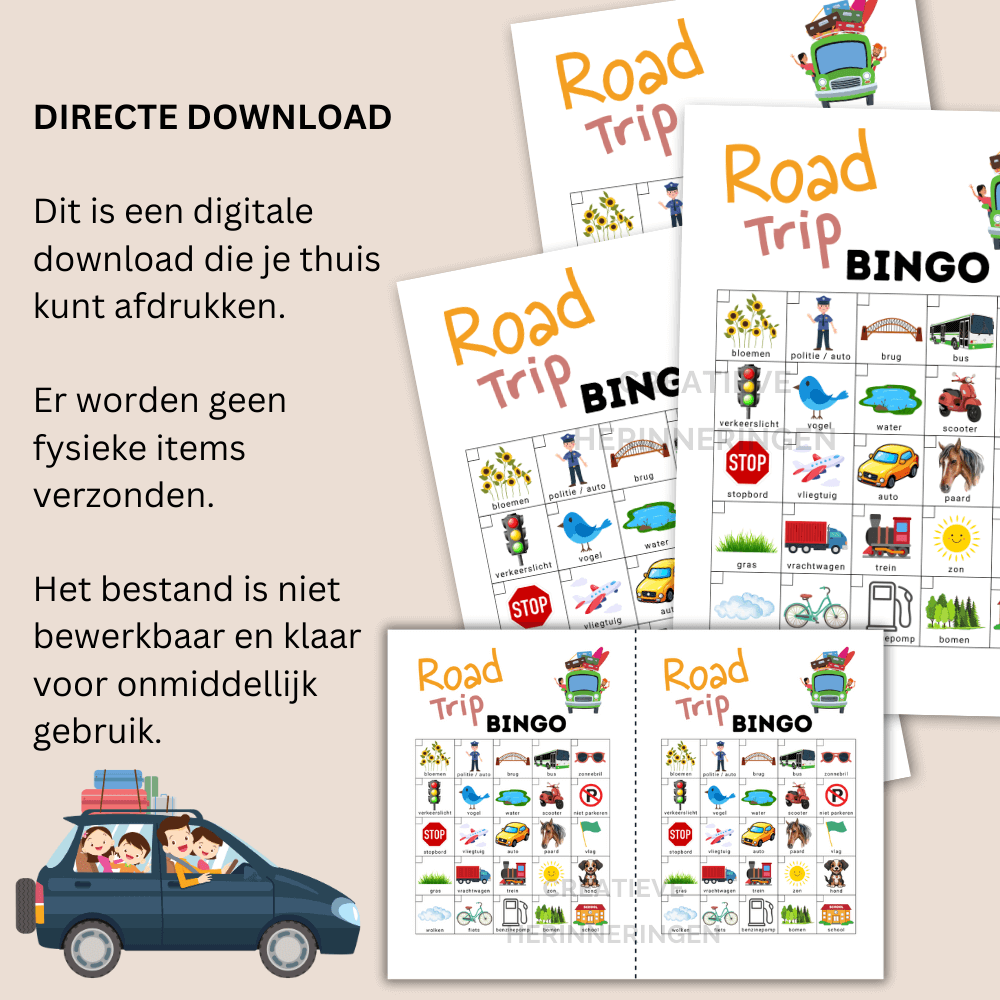 Zoekspel in de auto voor kinderen, perfect voor een roadtrip en vakanties
