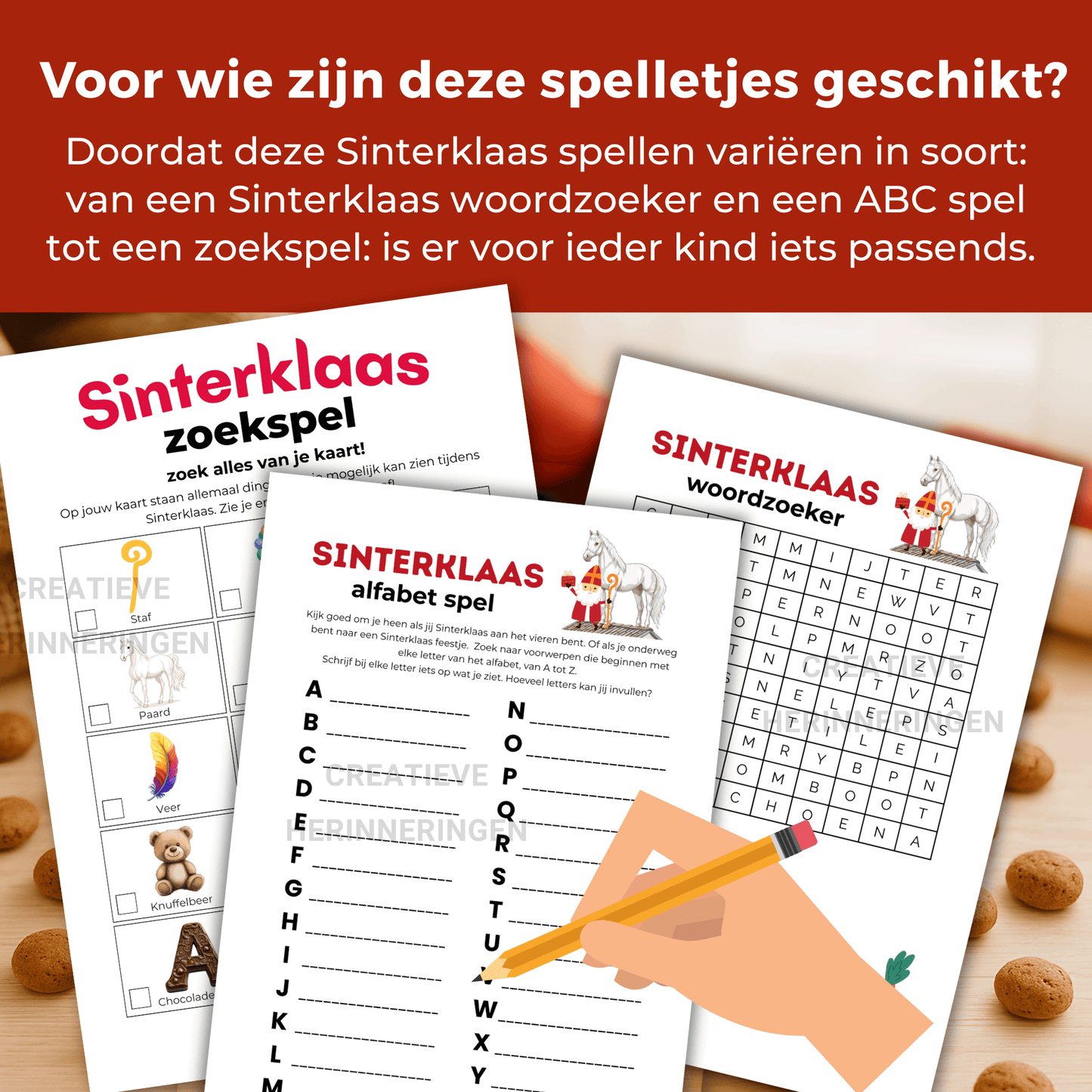 Sinterklaas activiteiten spellen bundel om zelf te printen