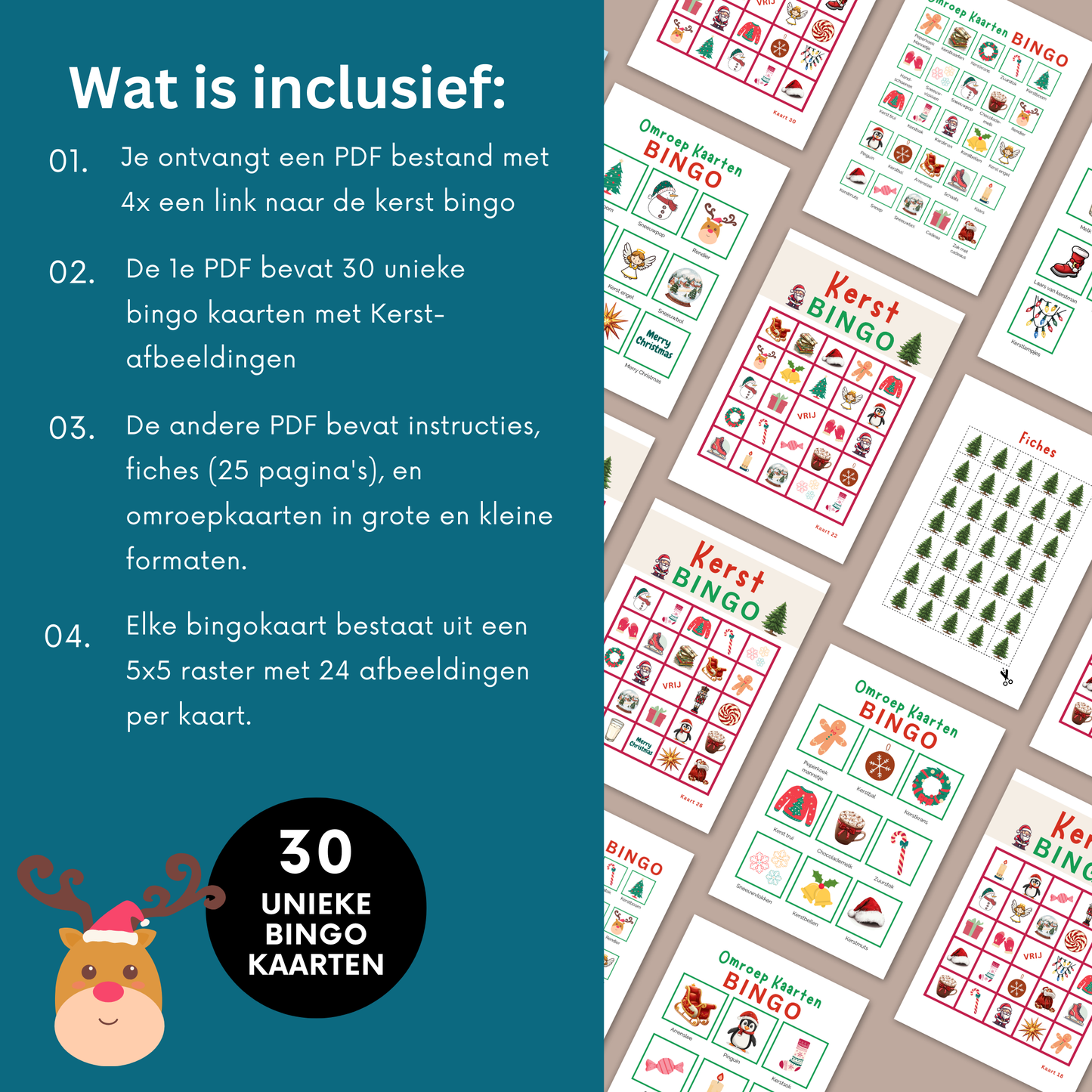 Kerstmis bingo: printbare kaarten of speel online met vrienden of familie