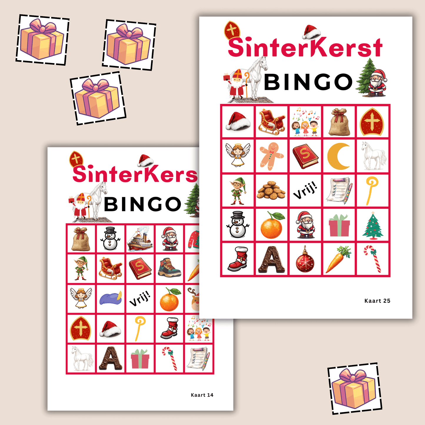 SinterKerst Bingo spel voor de leukste spelletjesavond! Digitale download