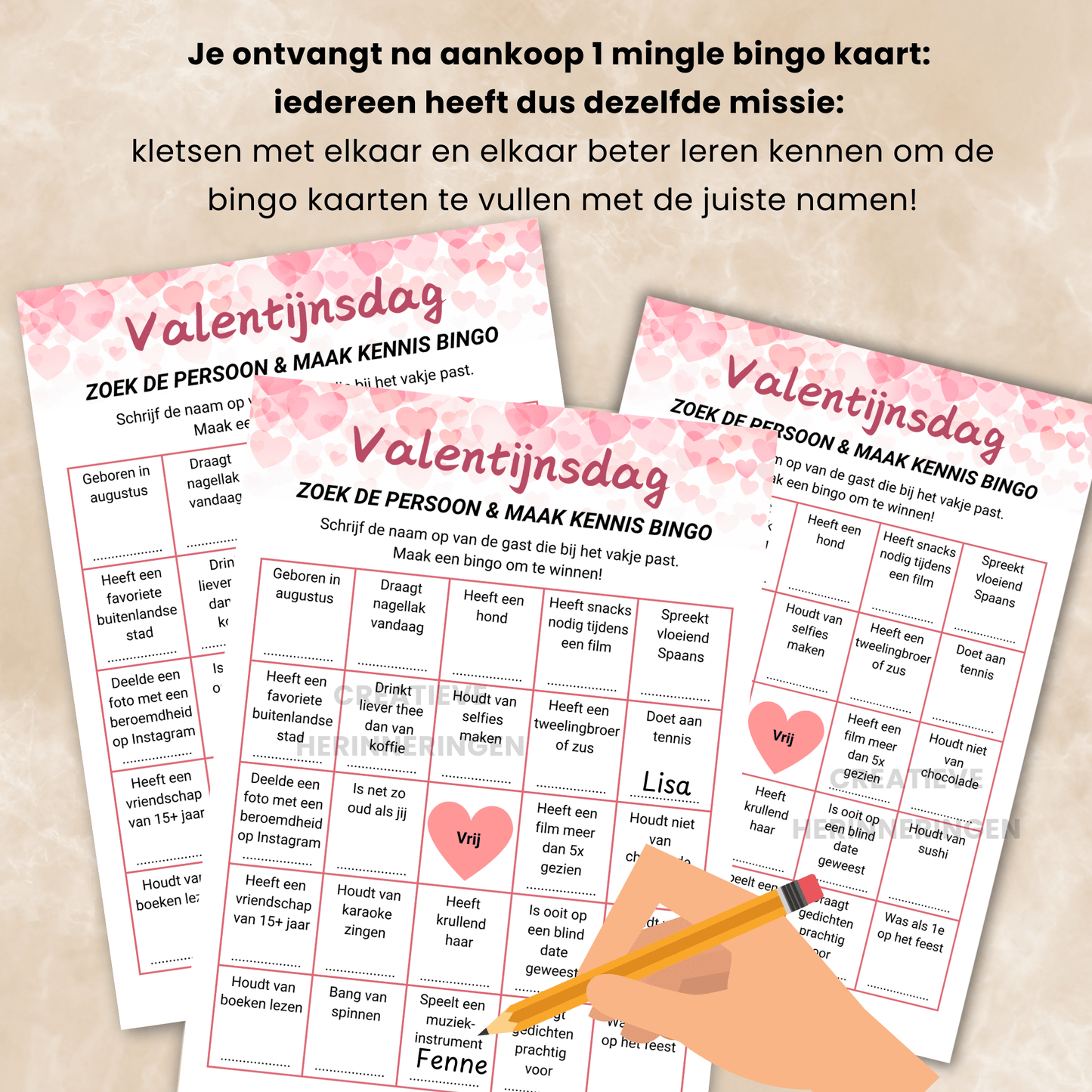 Leuke Valentijns spel ideeën: mingle bingo als digitaal spel