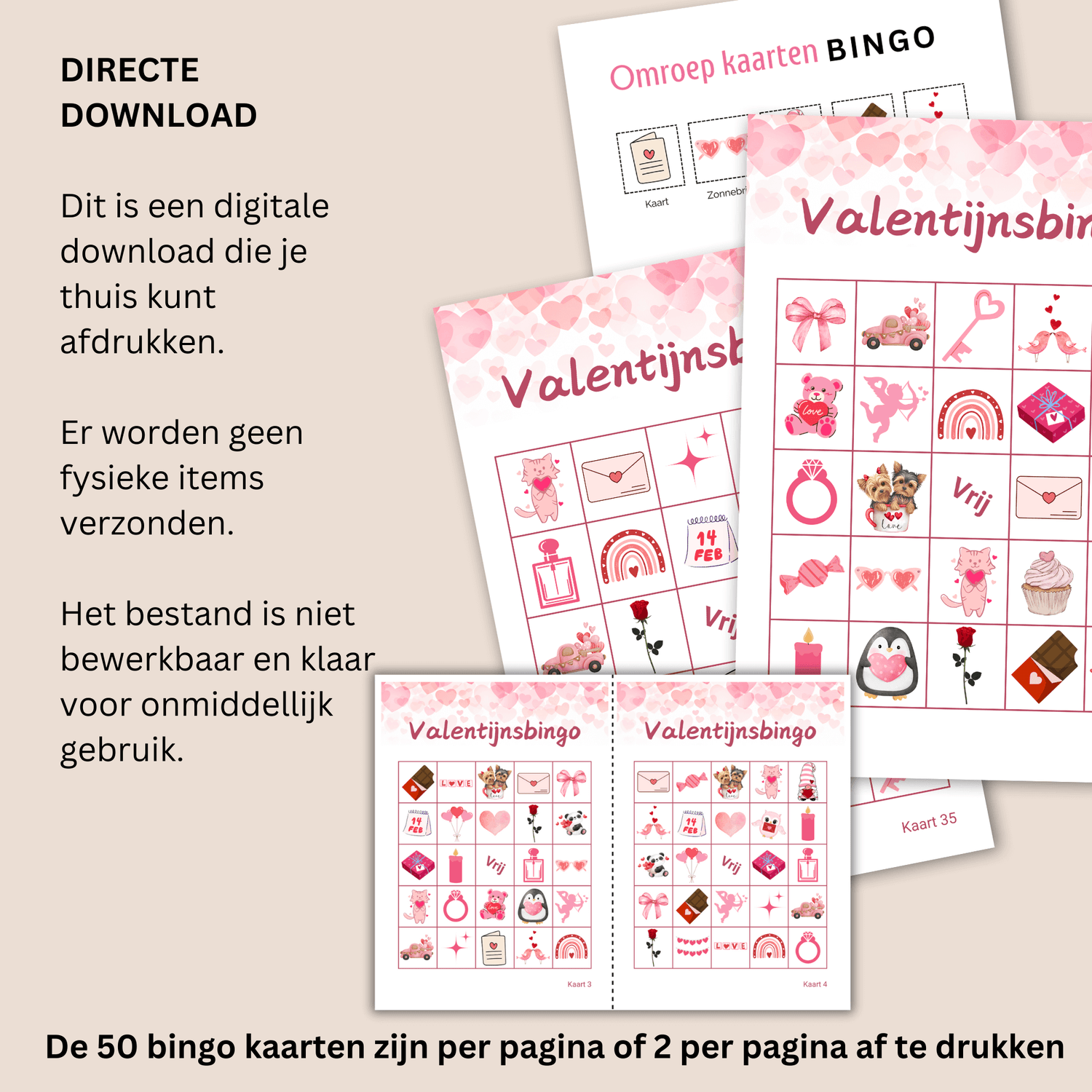 Valentijn activiteiten voor ouderen: Bingo om te printen voor een gezellige dag