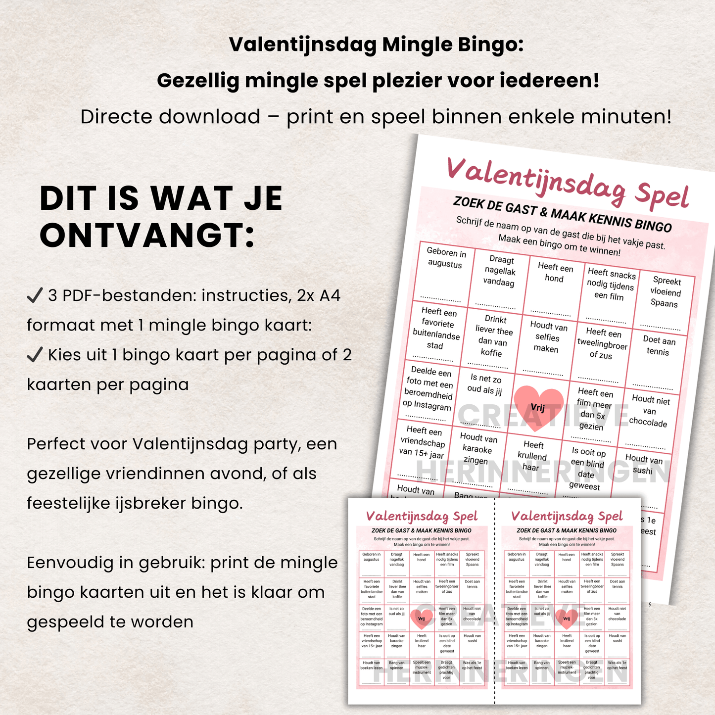 Gezellig Valentijnsdag kennismakingsspel voor jong en oud