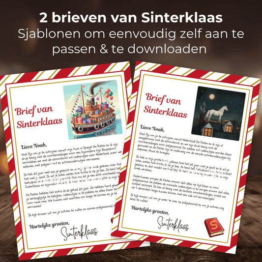 Brief van Sinterklaas sjabloon om je kinderen te verrassen met naam op brief