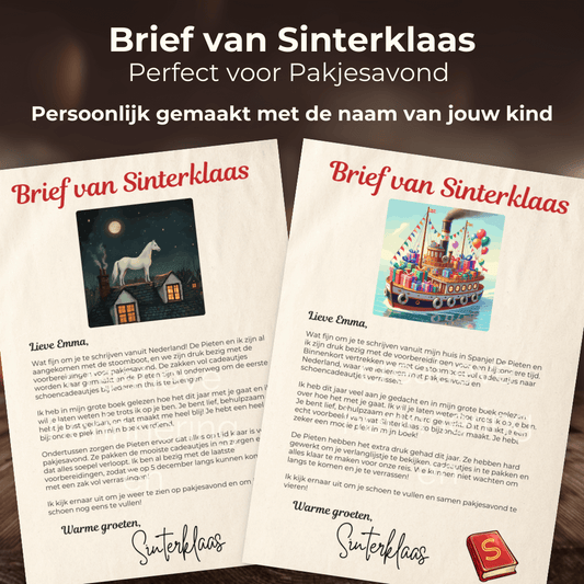 Digitale persoonlijke brief van Sinterklaas met naam van je kind voor een magische pakjesavond.