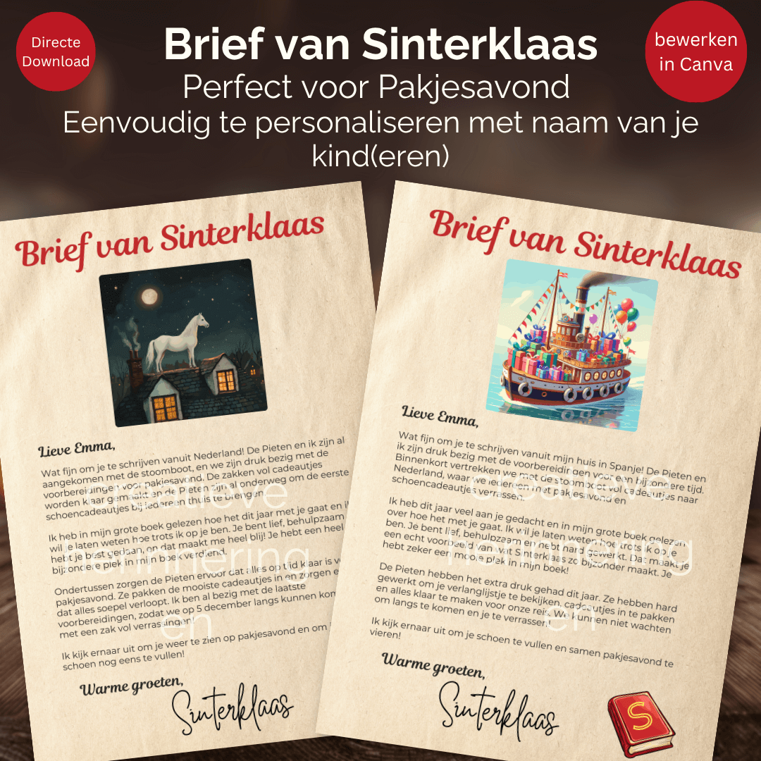 Een brief van Sinterklaas met naam van je kind! Maak Sinterklaas extra magisch