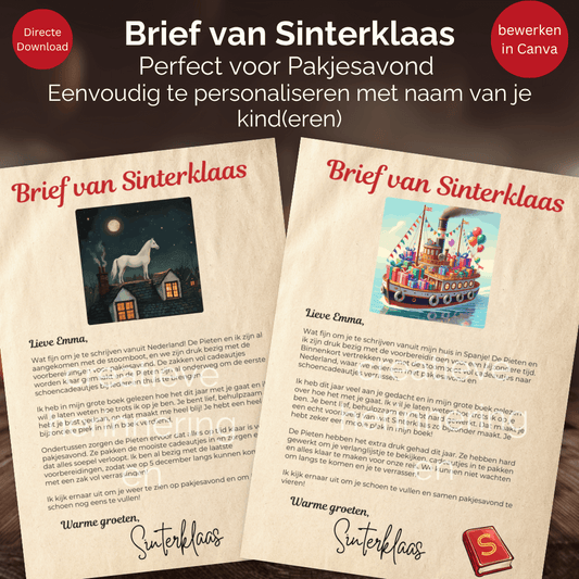 Een brief van Sinterklaas met naam van je kind! Maak Sinterklaas extra magisch