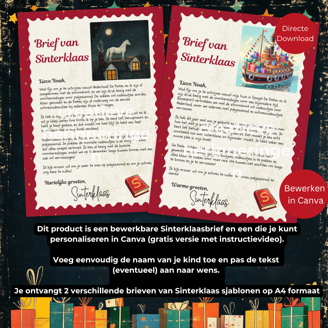 Maak het Sinterklaasfeest extra bijzonder voor kinderen met deze Sinterklaas brief