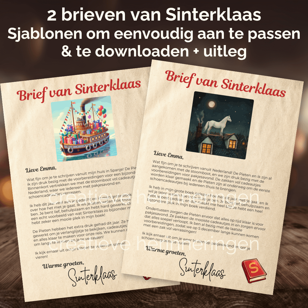 Leuke persoonlijke brief van Sinterklaas voor je kind voor pakjesavond