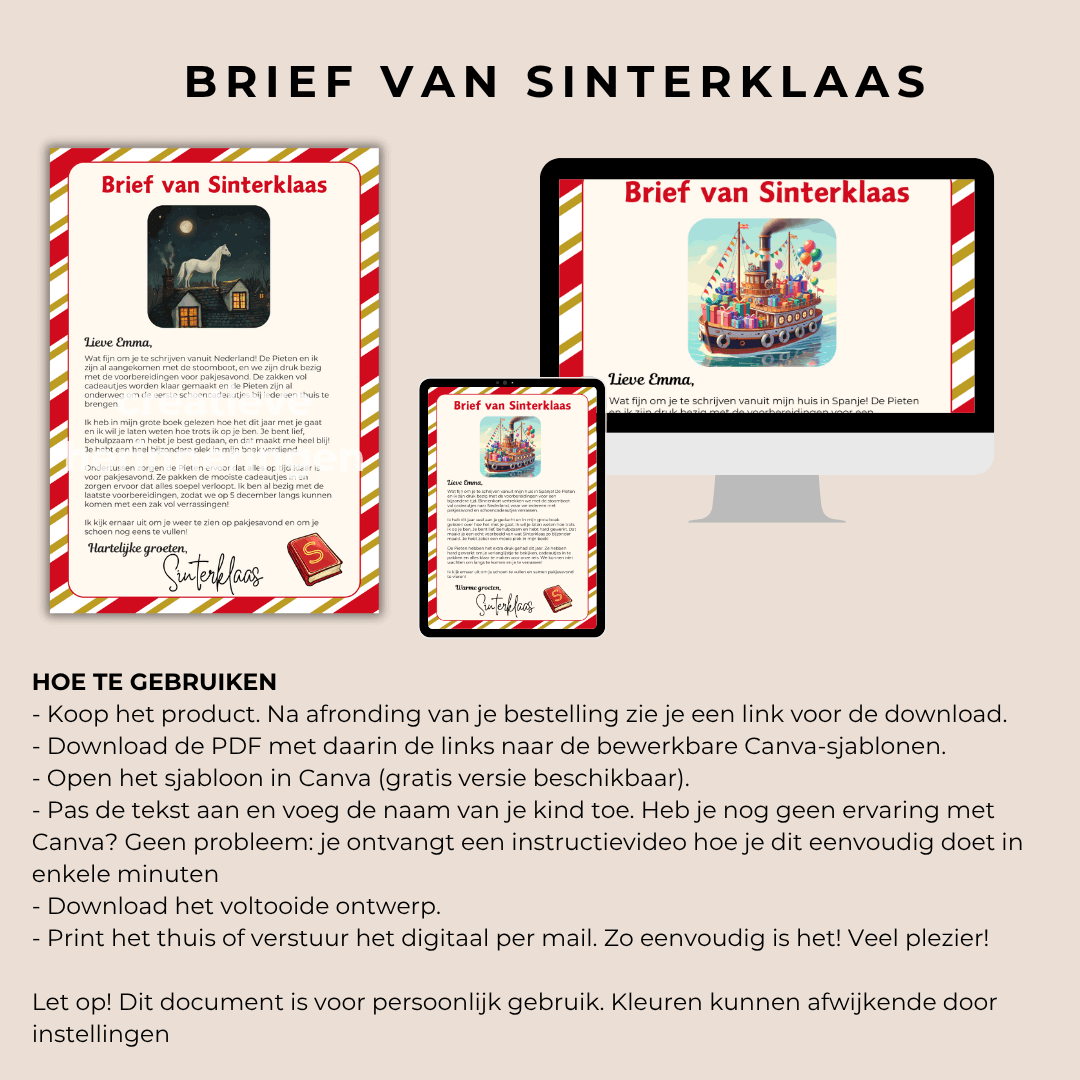 Sinterklaas brief downloaden, maken en schrijven voor je kind was nog nooit zo makkelijk