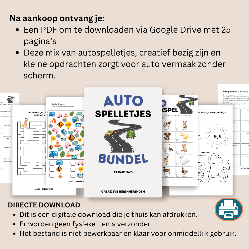Creatieve spelletjes voor onderweg zonder scherm