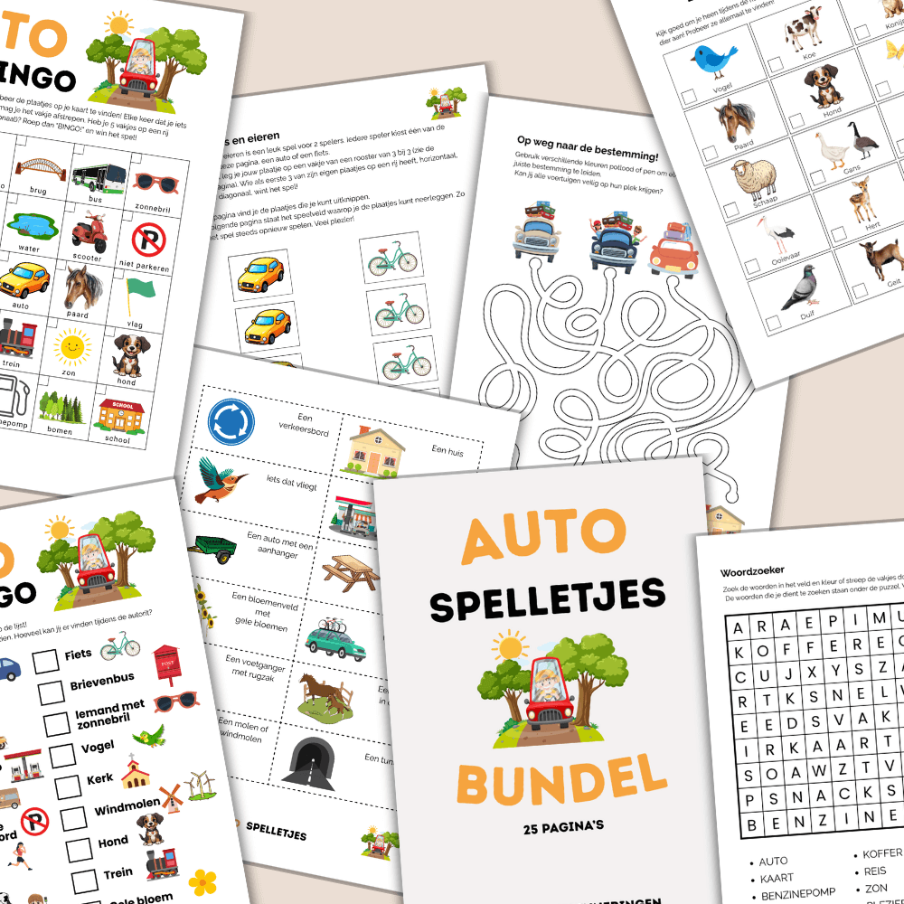 Auto spelletjes voor kinderen om zelf te spelen of samen te doen