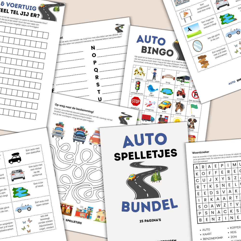 Auto spelletjes voor onderweg om kinderen te vermaken