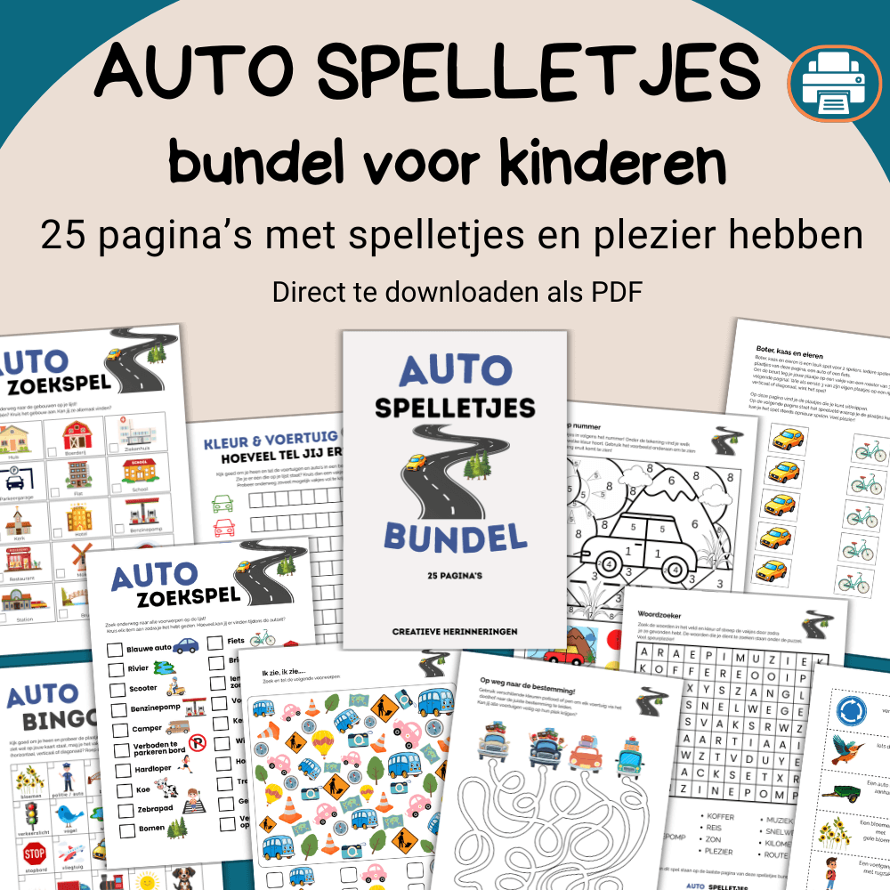 Auto spelletjes voor onderweg voor kinderen en gezinnen