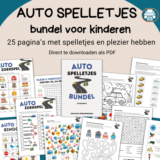 Auto spelletjes voor onderweg voor kinderen en gezinnen