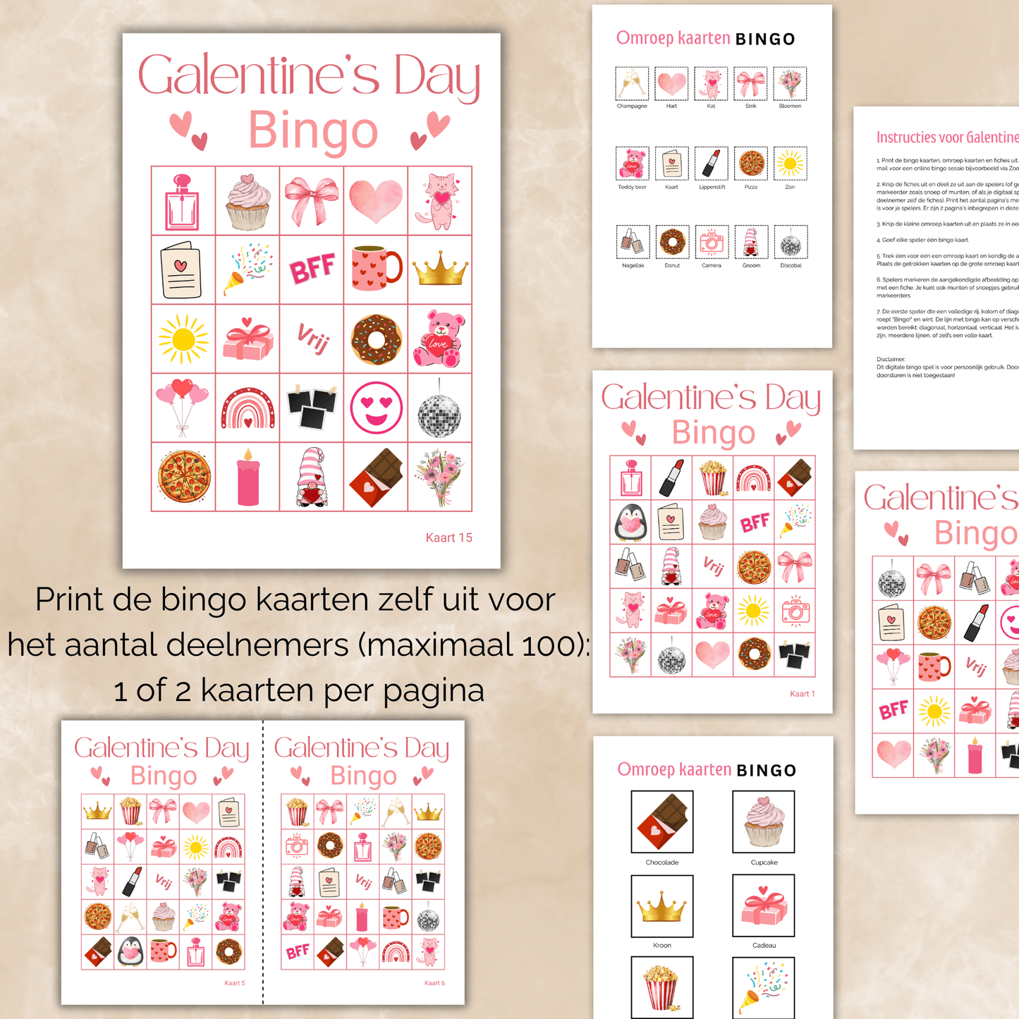 Vier Galentine's Day met een vrolijke bingo activiteit