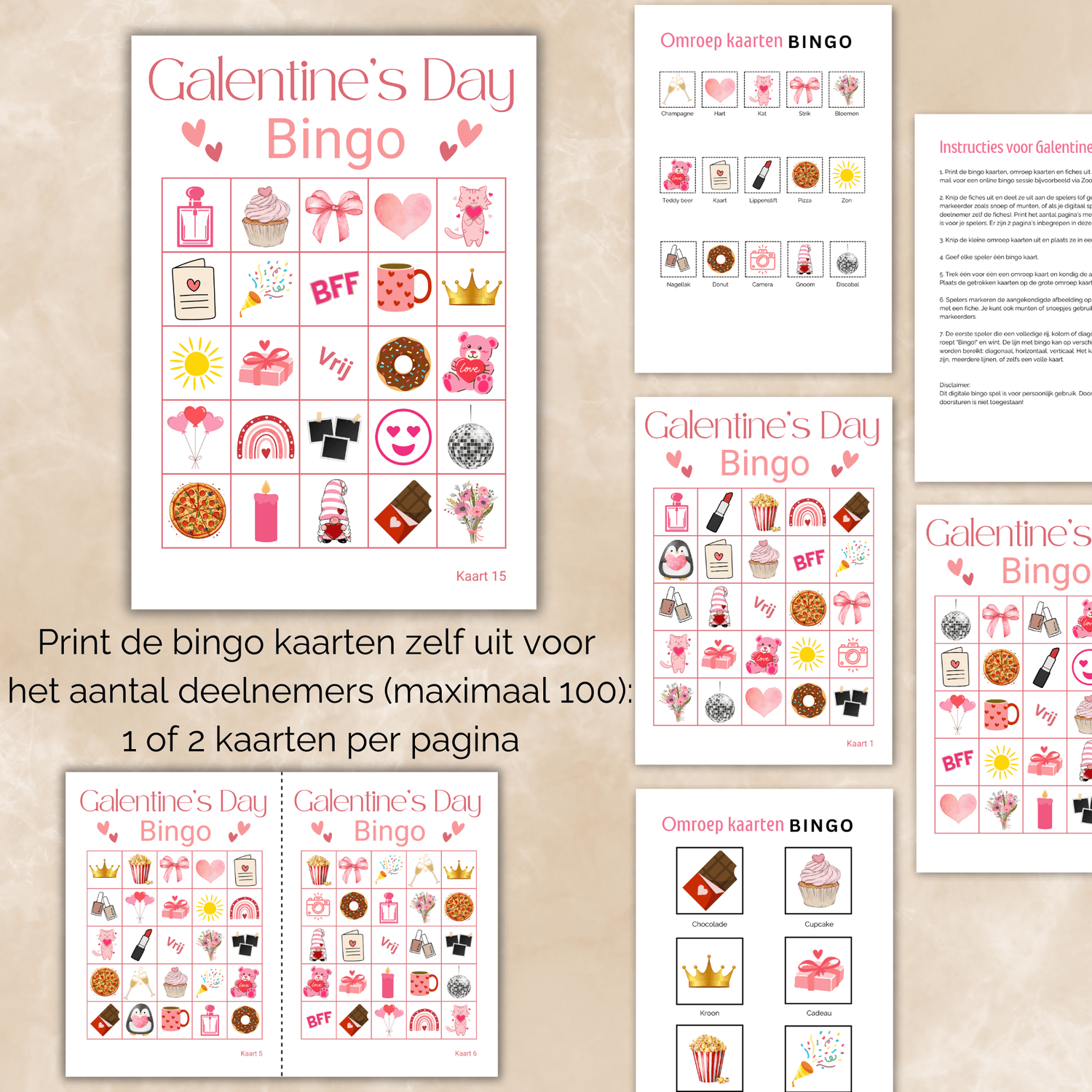 Vier Galentine's Day met een vrolijke bingo activiteit