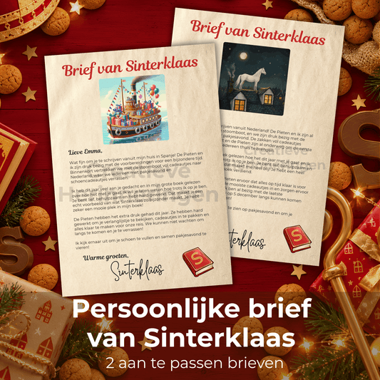 Persoonlijke brief van Sinterklaas voor een kind, zelf aan te passen in Canva