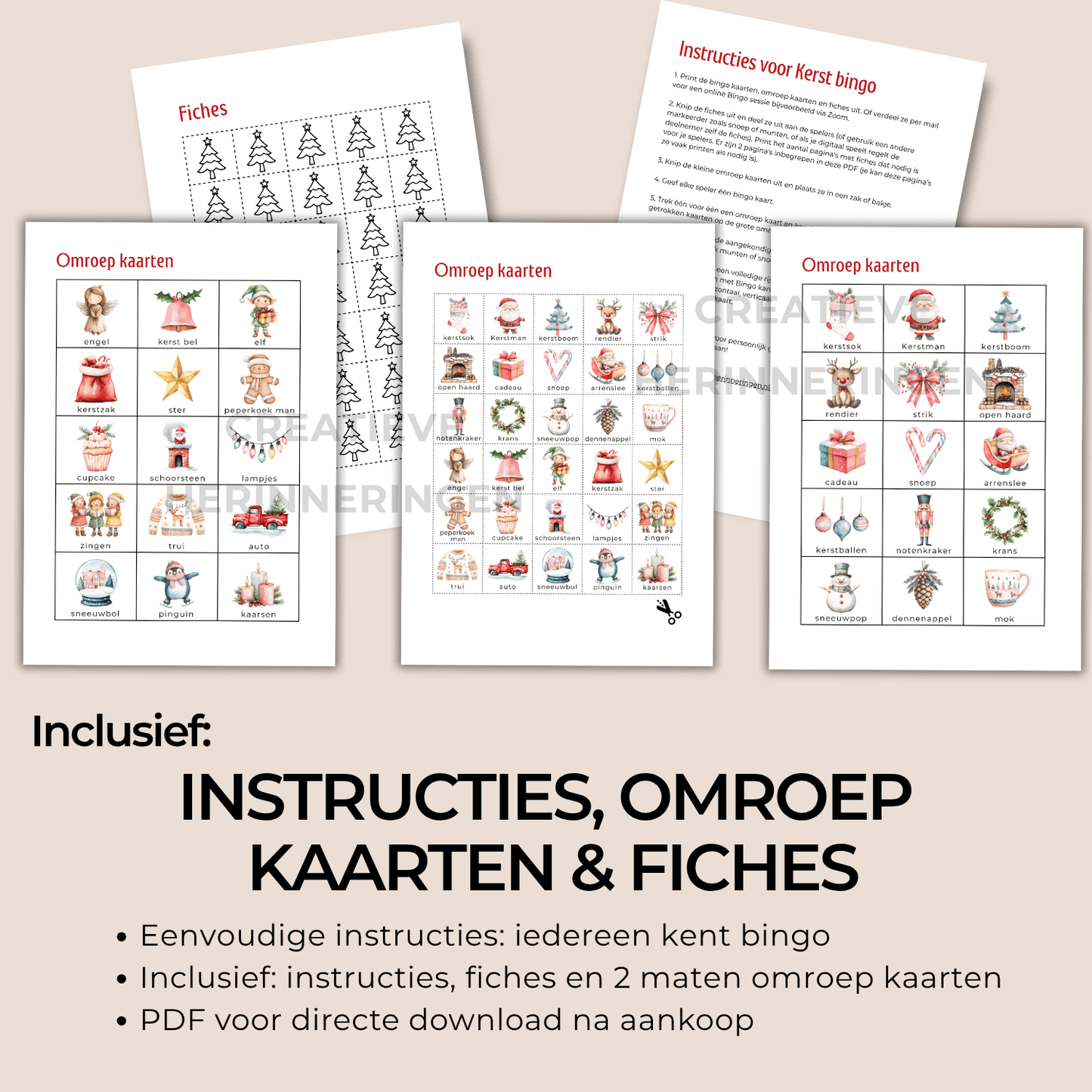 Bingo met kerstplaatjes – leuk spel voor de feestdagen