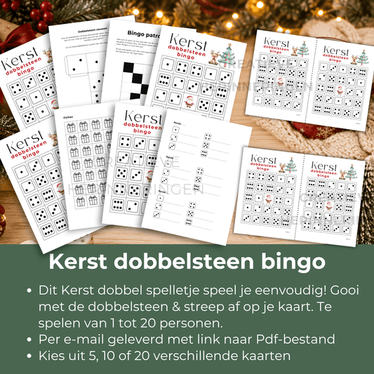 Dit kerst dobbelspel is geschikt voor het hele gezin tijdens de vrije feestdagen.