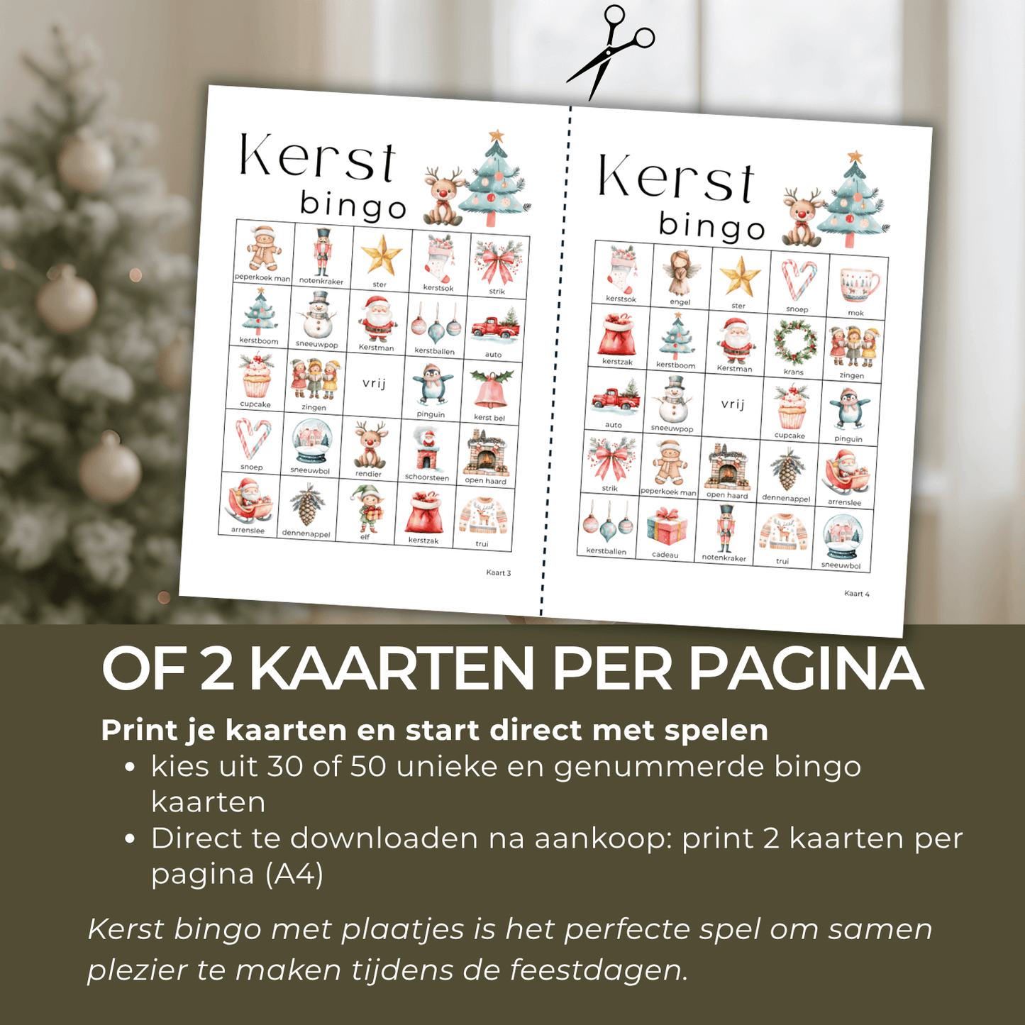 Kerstspel bingo voor jong en oud – eenvoudig en gezellig samen spelen