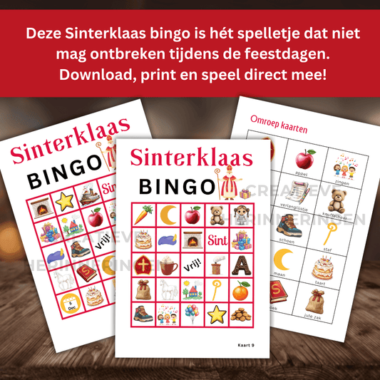 Speel dit feestelijke Sinterklaas bingo spel voor jong en oud tijdens de feestdagen